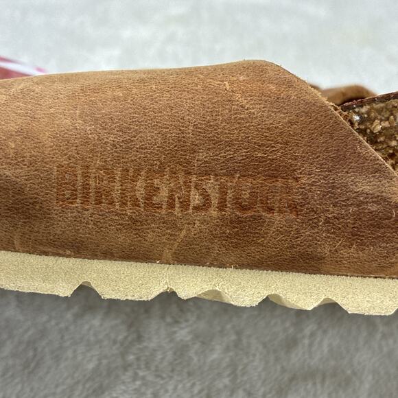 Birkenstock Madrid Big Buckle Sandals In Oiled Leather T-Strap Sandals Sz 39/8 - Picture 13 of 16